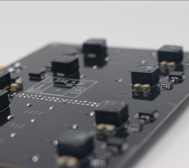 Custom PCB board close-up